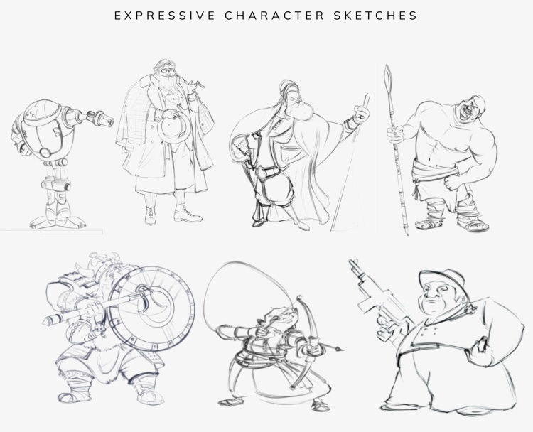 SKETCHES - EXPRESSIVE CHARACTERS