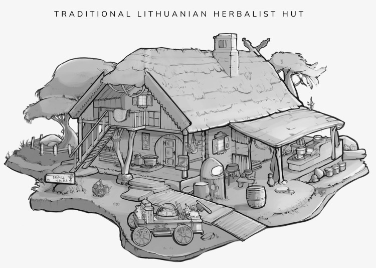 LITHUANIAN HERBALIST HUT