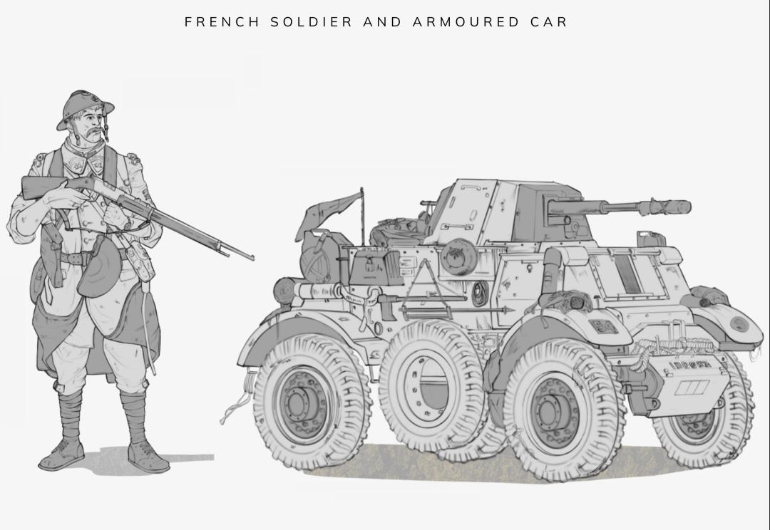 WORLD WAR Z -SOLDIER AND ARMOURED CAR